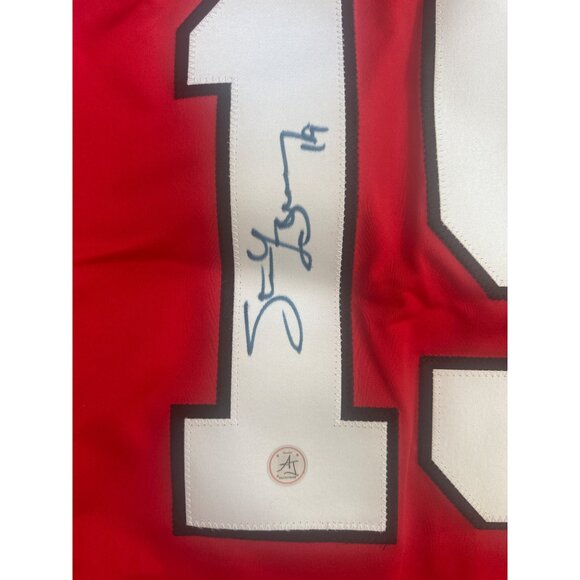 Red Wings Steve Yzerman Team Canada SIGNED 100  Jersey Nike 2014 Hockey M COA - Picture 8 of 12